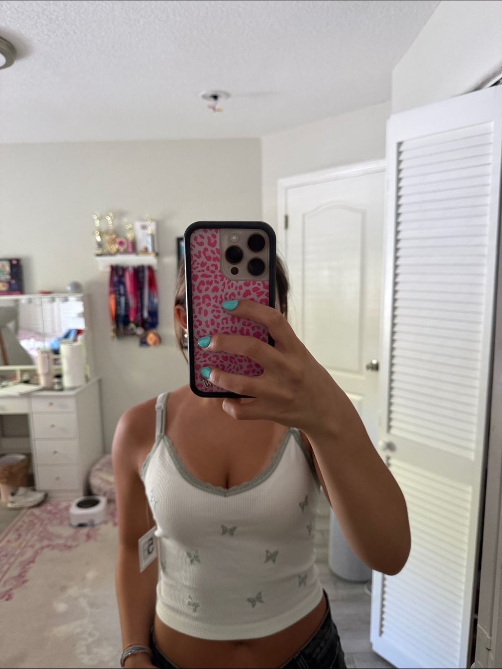 Pink Leopard Print Protective Phone Case for iPhone